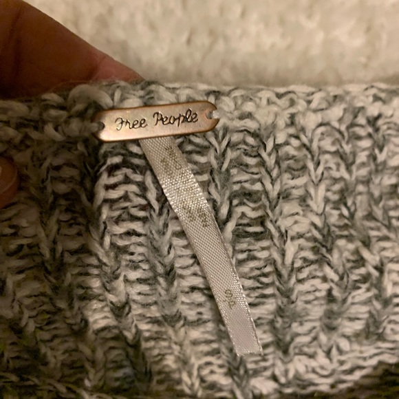 Free People Grey Cable Knit Sweater - Picture 6 of 6
